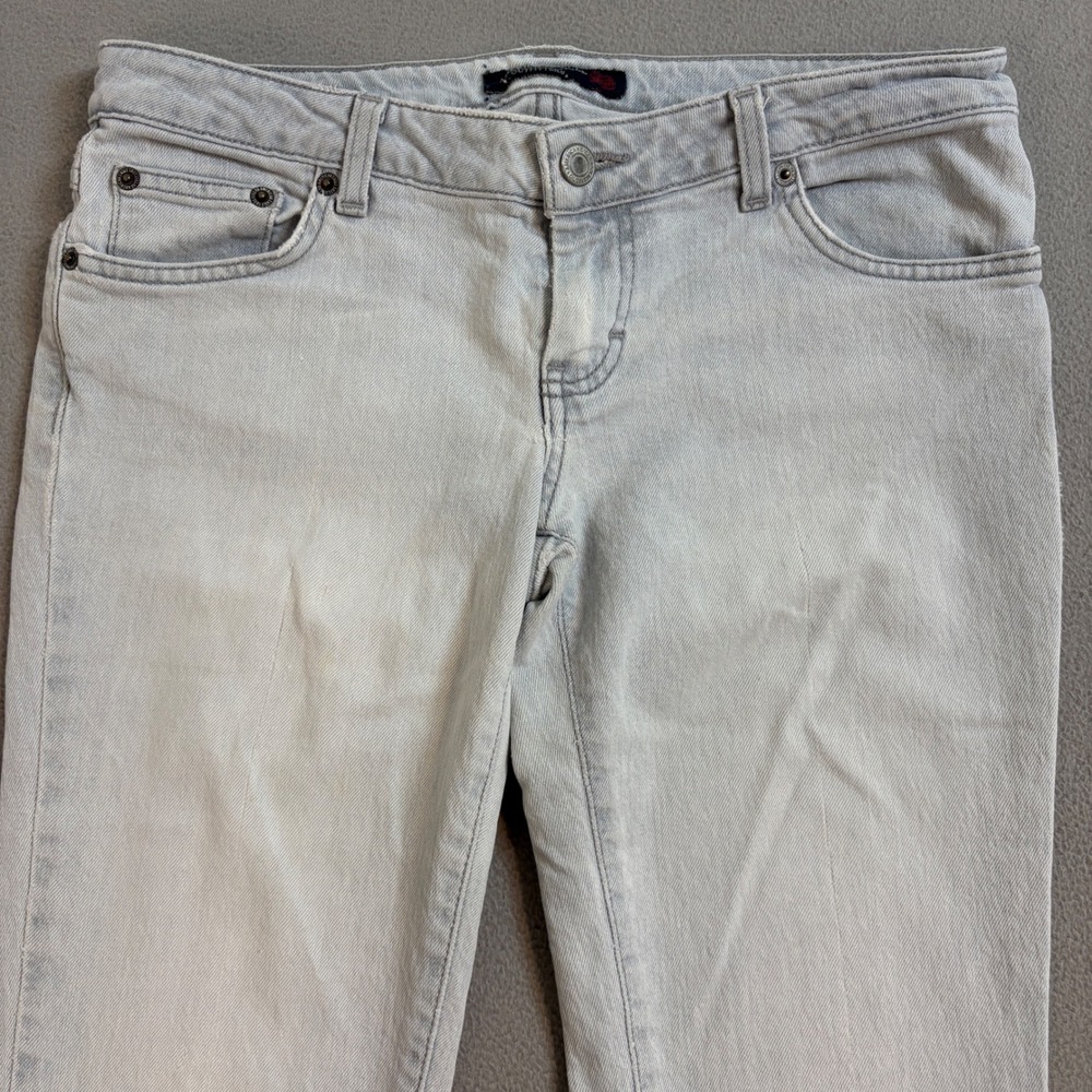 American Eagle Low Rise Bootcut Jeans Light Wash Y2K Womens 6 distressed - Picture 4 of 15